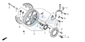 SH300R drawing FRONT WHEEL