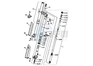 WR F 400 drawing FRONT FORK