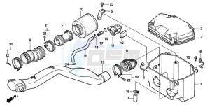 TRX300FW FOURTRAX drawing AIR CLEANER