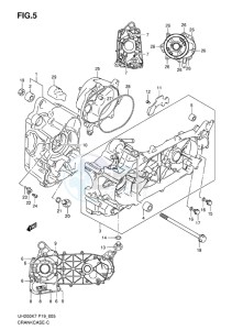 UH200 BURGMAN EU-UK drawing CRANKCASE