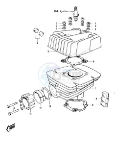 MC1 (A-B) 90 drawing CYLINDER HEAD_CYLINDER -- 73-75 MC1_MC1-A_MC1-B- -