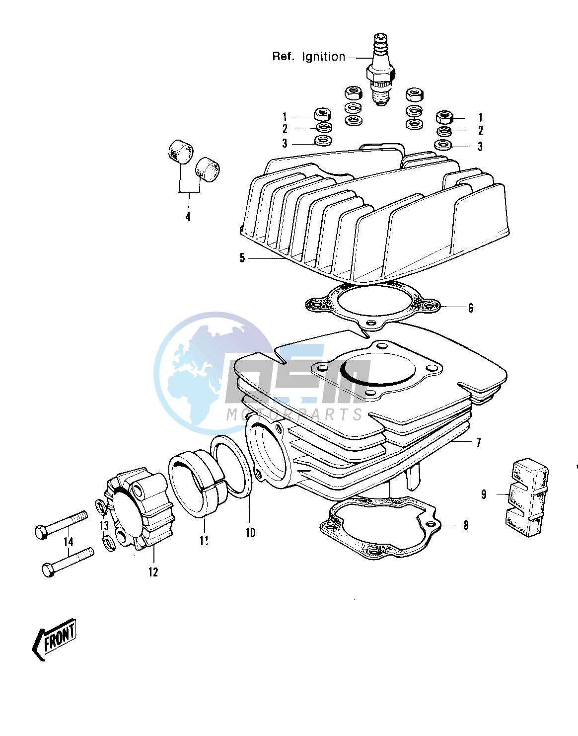 CYLINDER HEAD_CYLINDER -- 73-75 MC1_MC1-A_MC1-B- -