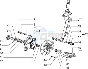 Skipper 150 drawing Speedometers Kms. - handlebar cover