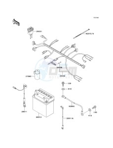 KAF 300 B [MULE 500] (B1-B2) [MULE 500] drawing CHASSIS ELECTRICAL EQUIPMENT