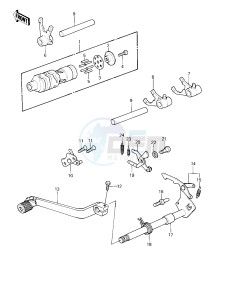 KDX 175 A [KDX175] (A1) [KDX175] drawing GEAR CHANGE MECHANISM -- 80 A1- -