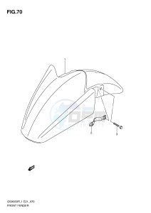 GSX650F (E21) Katana drawing FRONT FENDER (GSX650FL1 E21)