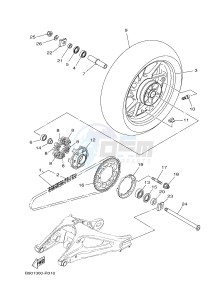 MTM850 MTM-850 XSR900 (B906) drawing REAR WHEEL