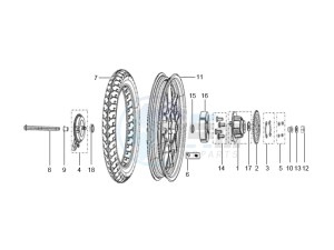 STX 150 drawing Rear wheel made of alloy assembly