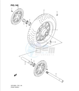 VLR1800 drawing FRONT WHEEL (VLR1800UFL1 E19)