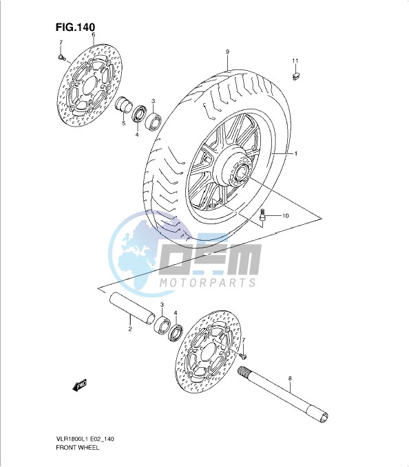 FRONT WHEEL (VLR1800UFL1 E19)