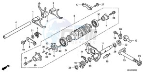 GL1800A France - (F / CMF) drawing GEARSHIFT DRUM/SHIFT FORK