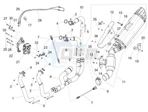 RSV4 1100 RACING FACTORY E4 ABS (EMEA-GSO) drawing Exhaust pipe