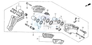 XL1000V VARADERO drawing REAR BRAKE CALIPER