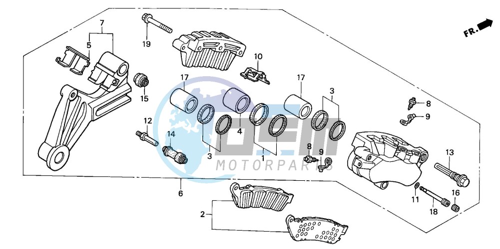 REAR BRAKE CALIPER