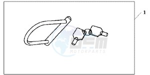 VFR1200FD VFR1200F UK - (E) drawing U LOCK