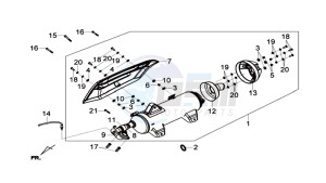 Joymax 300i ABS drawing EXHAUST