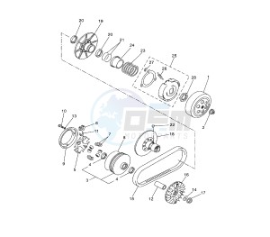 YP R BLACK X-MAX 250 drawing CLUTCH