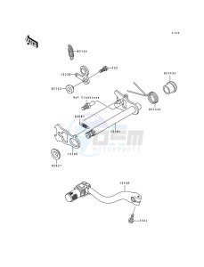 KX 250 H [KX250] (H1-H2) [KX250] drawing GEAR CHANGE MECHANISM