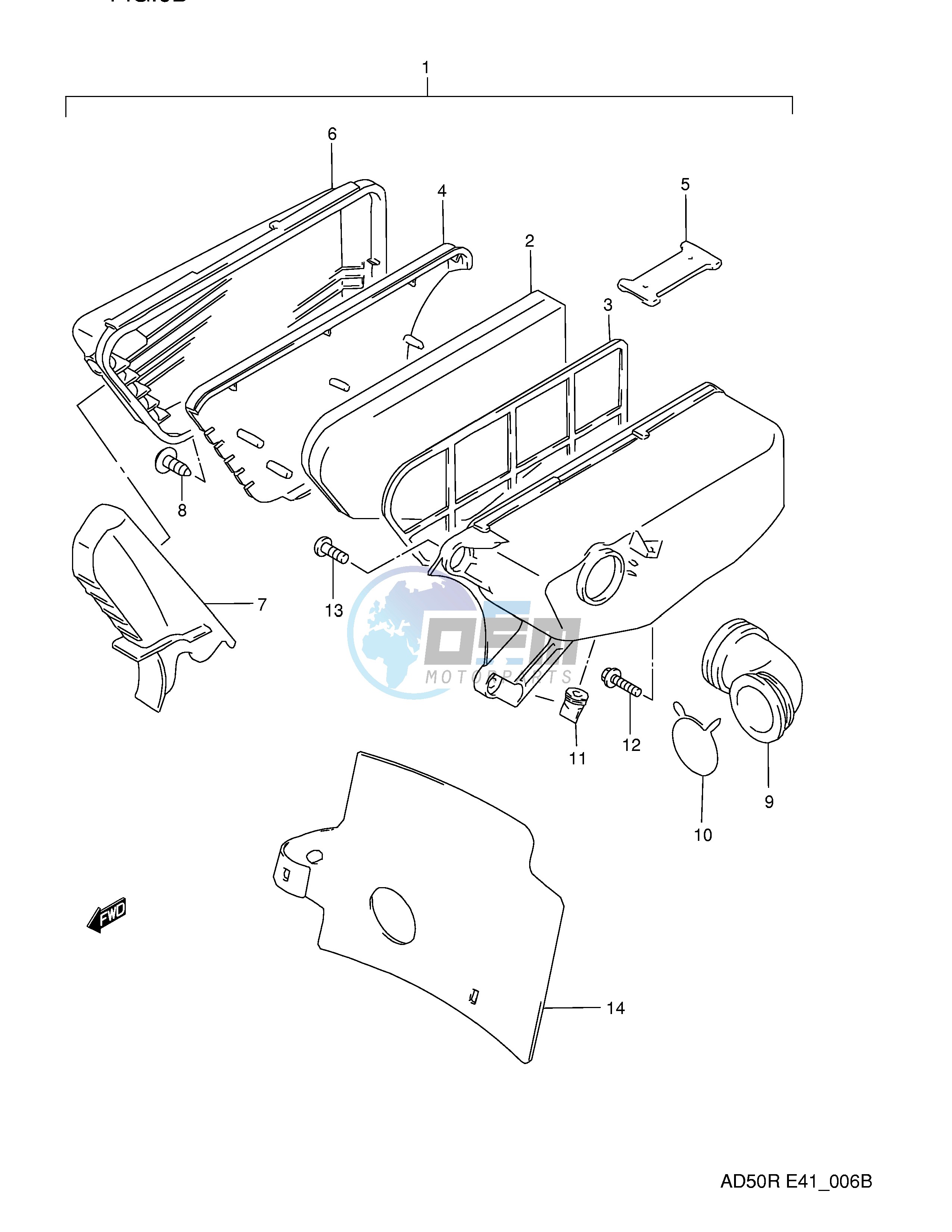 AIR CLEANER (MODEL L E41 MODEL K E6 E.NO.211605~)