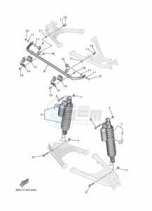 YXE850ENS YXE85WPLK (B8K8) drawing REAR SUSPENSION