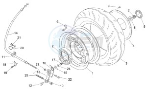 Mojito custom 50 2t (eng. aprilia) drawing Rear Wheel