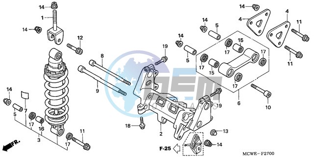 REAR CUSHION (VFR800)