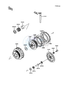 ZX 600 C [NINJA 600R] (C10) [NINJA 600R] drawing CLUTCH