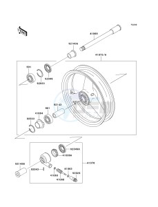 ZR 1200 A [ZX 1200 R] (A1-A3) drawing FRONT WHEEL