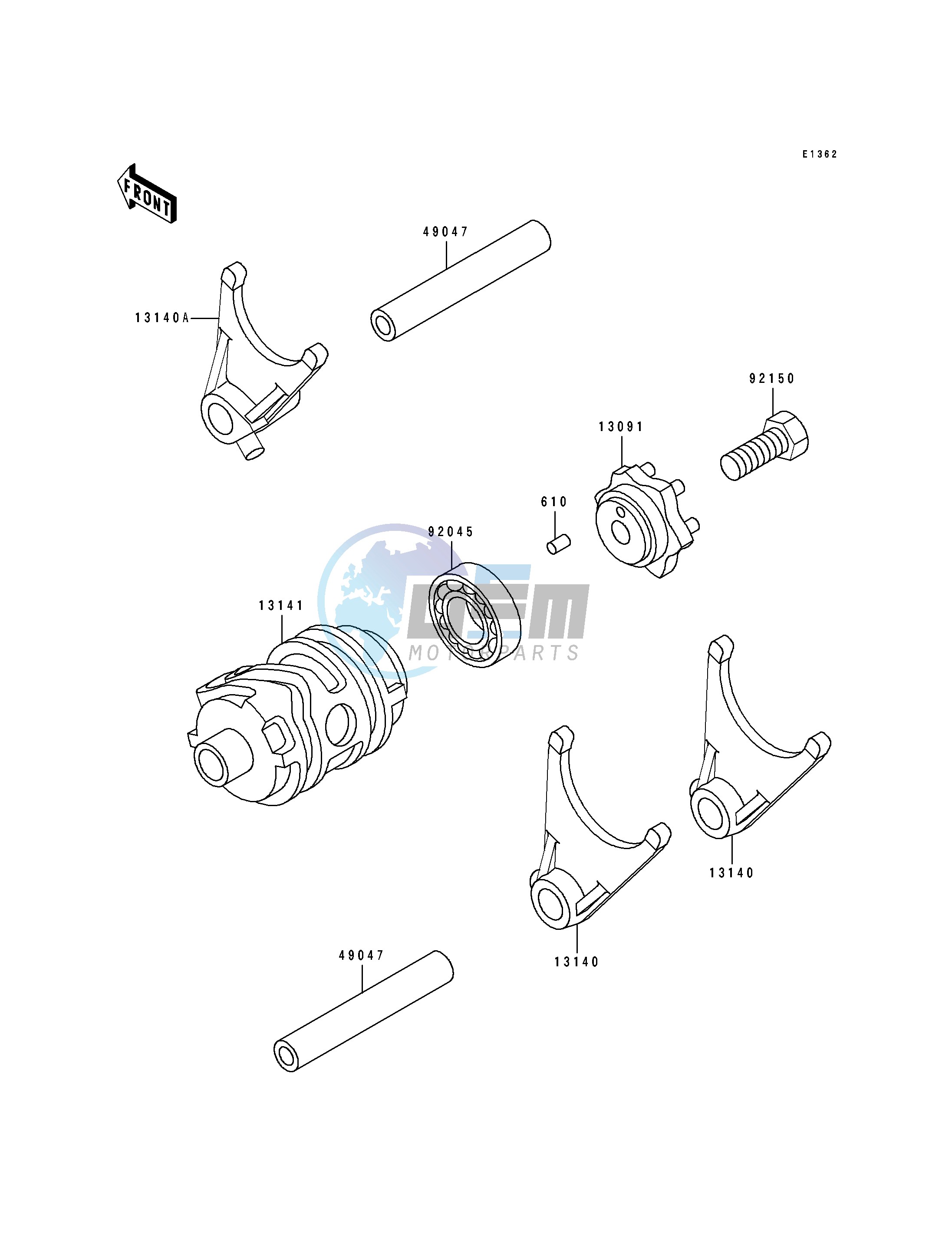 GEAR CHANGE DRUM_SHIFT FORK-- S- -