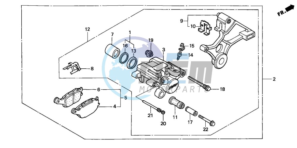 REAR BRAKE CALIPER