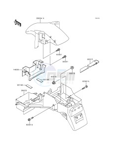 ZX 600 F [NINJA ZX-6R] (F1-F3) [NINJA ZX-6R] drawing FENDERS-- ZX600-F1- -