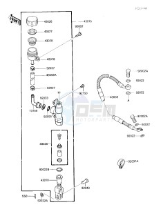 KX 80 N [BIG WHEEL] (N1) [BIG WHEEL] drawing REAR MASTER CYLINDER