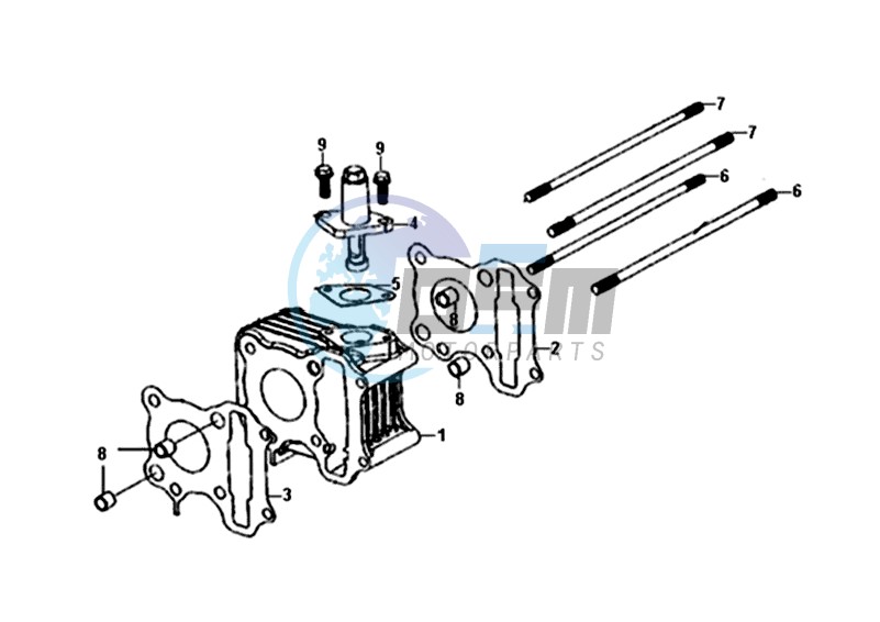 CYLINDER / TOP GASKET / LOWER GASKET