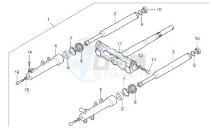 SR 50 Air (Horizontal cylinder) drawing Front fork Marzocchi