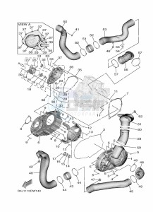 YXF1000EW YX10FRPAN (B4JA) drawing CRANKCASE COVER 1