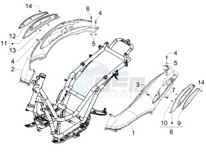 Beverly 250 drawing Side cover - Spoiler