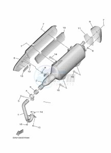 MWD300 TRICITY 300 (BX94) drawing EXHAUST