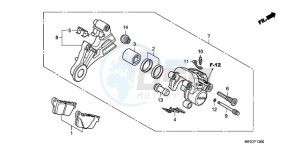 CB600F9 Spain - (SP) drawing REAR BRAKE CALIPER (CB600F/F3)