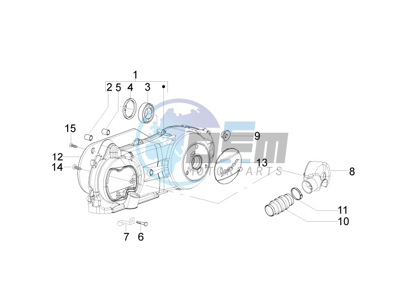 Crankcase cover and cooling