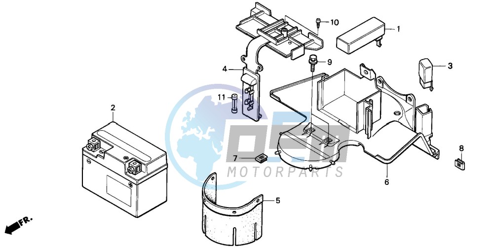 REAR FENDER/BATTERY