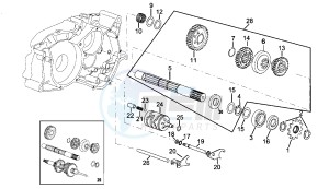 RS 50 drawing Counter shaft 3 speed