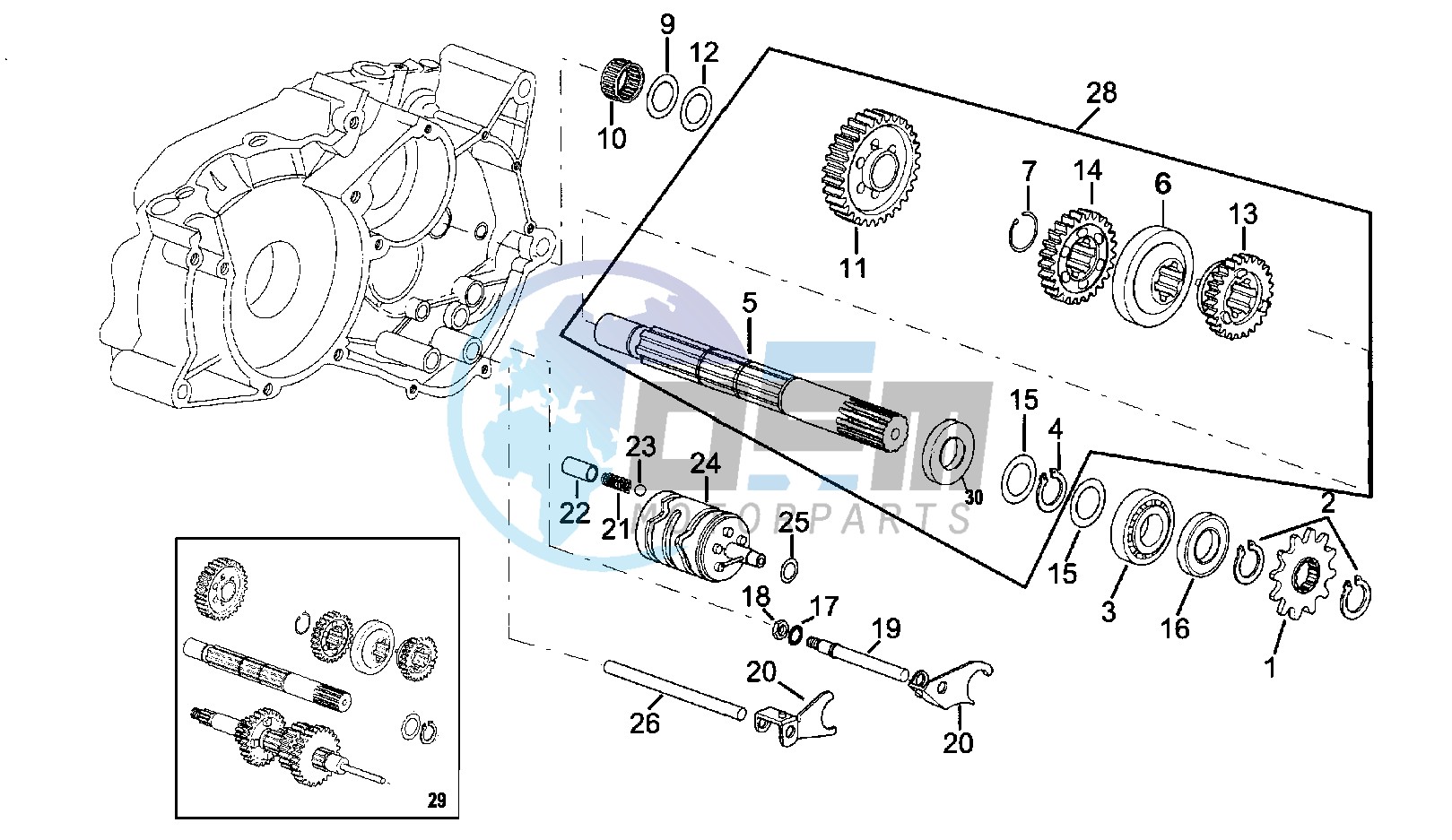 Counter shaft 3 speed