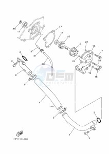 YFM700FWAD GRIZZLY 700 EPS (BLTU) drawing WATER PUMP