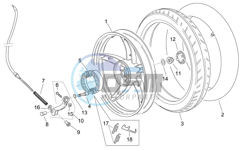 Rear wheel - disc brake