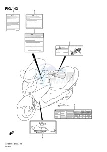 AN650 (E2) Burgman drawing LABEL (AN650AL1 E51)