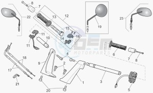 Breva V 1100 IE IE drawing Handlebar - controls