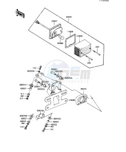 KE 125 A [KE125] (A9-A10) [KE125] drawing TAILLIGHT -- 82-83 A9_A10- -