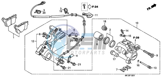 REAR BRAKE CALIPER (CBR600RA)