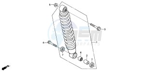 TRX350TE FOURTRAX ES drawing REAR CUSHION