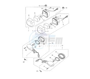 BW'S 50 drawing FRONT FLASHER LIGHTS